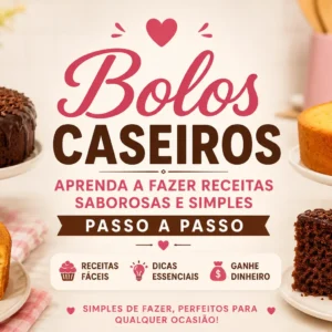 Bolos caseiros: aprenda a fazer receitas saborosas e simples passo a passo