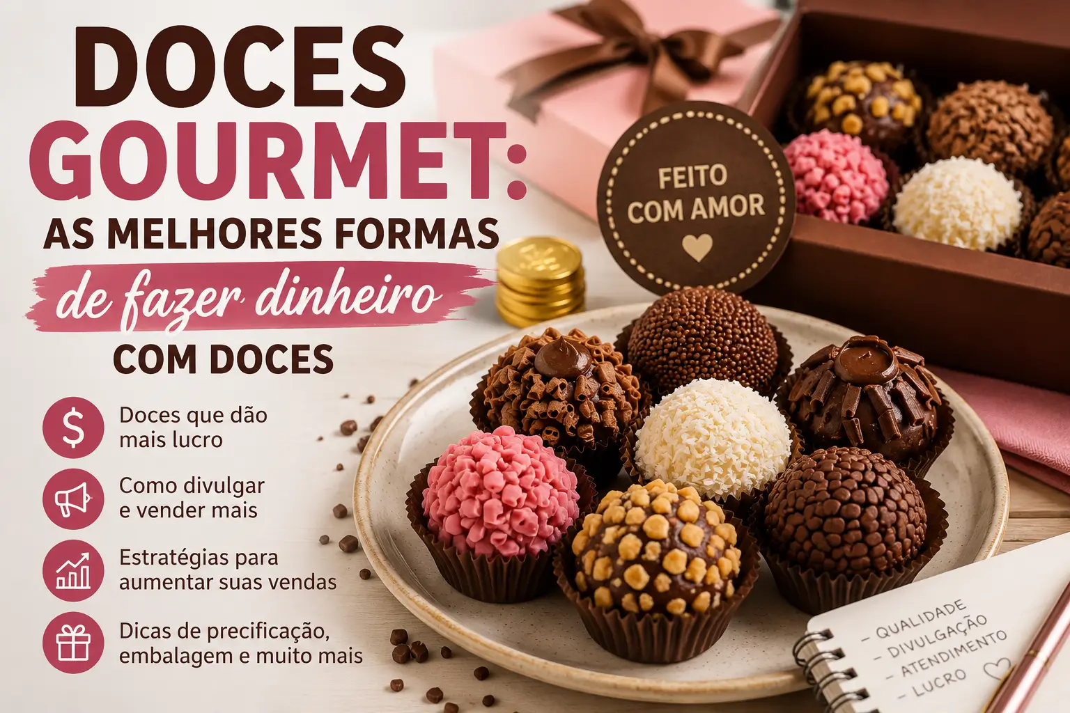 Doces Gourmet: As Melhores Formas de Fazer Dinheiro com Doces | Delícias de Sucesso