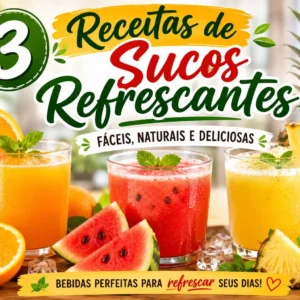 3 Receitas de Sucos Refrescantes para o Verão.