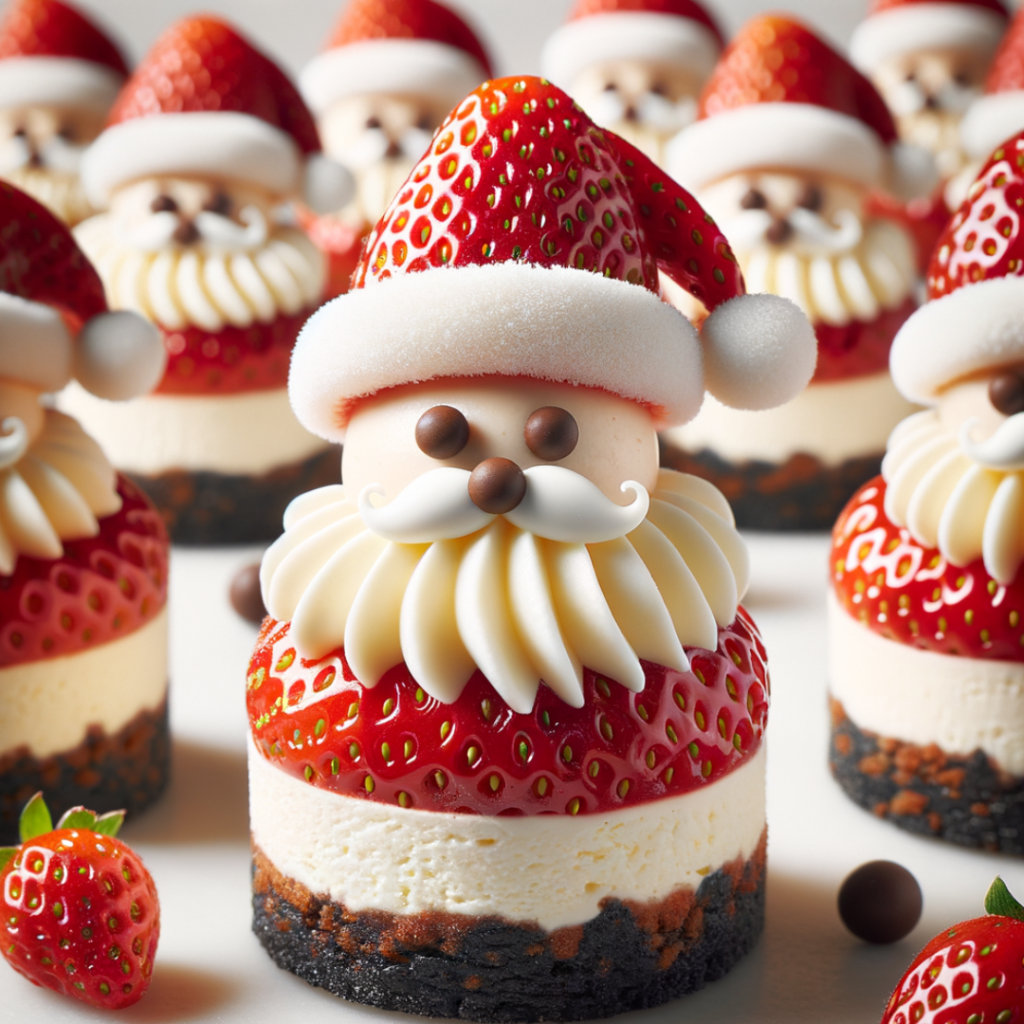 25 doces de natal - Mini Cheesecakes do Papai Noel