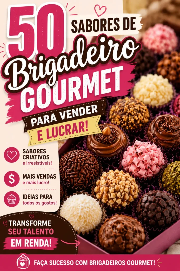 50 sabores de brigadeiro gourmet para vender e aumentar os lucros na confeitaria.